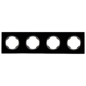 Klawisze i ramki - Ramka poczwórna SOUL czarny DMP SOLID - miniaturka - grafika 1