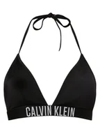 Stroje kąpielowe - Calvin Klein Damska góra od bikini Kobiety czarny jednolity, L - miniaturka - grafika 1