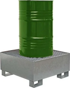 Topserw Stalowa wanna ociekowa, ocynkowana z kratownicą na 1 beczkę o pojemności 225 l, wym. 860 x 860 x 410 mm - Narzędzia samochodowe - miniaturka - grafika 1