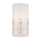 Lampy ścienne - Kinkiet ścienny Messina mosiężno-złoty 1xE14x40W wym: 23,9 x 12,2 x 10,1 cm tkanina IP20 Maytoni - miniaturka - grafika 1