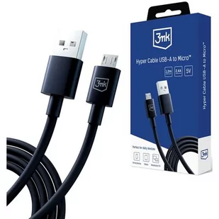 Kabel USB - Micro USB 3MK Hyper Cable 1.2 m Czarny - Kable USB - miniaturka - grafika 1