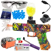 Zabawki militarne - Pistolet Na Kulki Wodno Żelowe Automatyczny Elektryczny GLOCK Graffiti - miniaturka - grafika 1