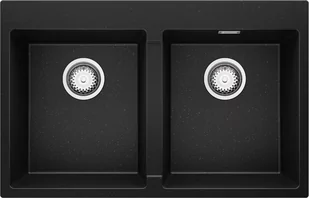 Zlew BRANDE ZONE DUAL 780-80 BLACK METALLIC (czarny metalik) - Zlewozmywaki - miniaturka - grafika 1