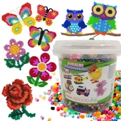 Prace ręczne dla dzieci - MEGADIDI KORALIKI do prasowania 5000 szt szablony akcesoria WIADERKO - miniaturka - grafika 1