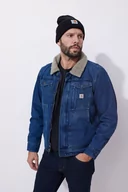 Kurtki i kamizelki sportowe męskie - Kurtka męska jeansowa katana ocieplana Carhartt Relaxed Fit Denim Sherpa-Lined Jacket H87 Beech - miniaturka - grafika 1