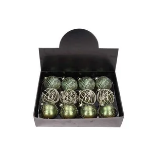 Bombka szklana 8 cm 3 wzory zielona 1 szt. - Bombki - miniaturka - grafika 1