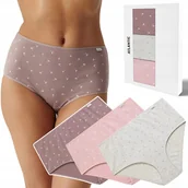 Majtki damskie - Figi damskie MAXI 3 PARY majtki CLASSIC bawełniane ATLANTIC 3LP-222 - L - miniaturka - grafika 1