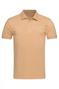 Koszulka polo medyczna męska beżowa XL - Odzież medyczna - miniaturka - grafika 1