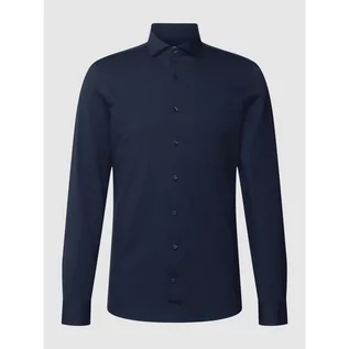 Koszule męskie - Koszula biznesowa o kroju super slim fit z fakturowanym wzorem - OLYMP No. Six - grafika 1