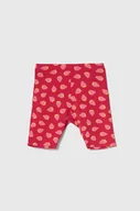 Spodnie i spodenki dla dziewczynek - United Colors of Benetton legginsy dziecięce kolor różowy wzorzyste - miniaturka - grafika 1