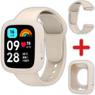 Akcesoria do smartwatchy - Pasek + etui Vanfone 2w1 do Xiaomi Redmi Watch 3 Active, kremowy - miniaturka - grafika 1