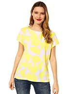 Koszulki i topy damskie - Street One Damska koszulka wiskozowa A318026, Merry Yellow, 38 (DE) - miniaturka - grafika 1