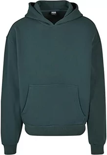 Bluzy męskie - Urban Classics Ultra Heavy Hoody, męska bluza z kapturem z zamkiem błyskawicznym, dostępna w wielu różnych kolorach, rozmiary od XS do 5XL, zielony butelkowy, XXL - grafika 1