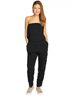 Koszulki i topy damskie - Urban Classics Damska koszulka z wiskozy Bandeau Jumpsuit, czarny (Black 00007), L - miniaturka - grafika 1