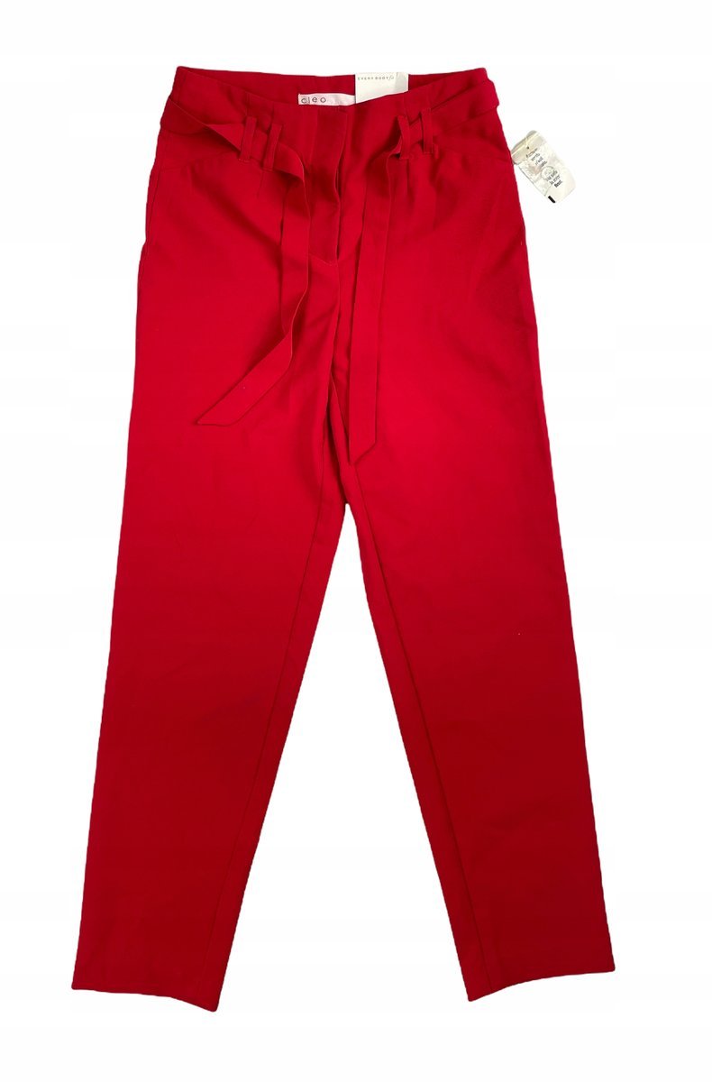 Czerwone spodnie damskie materiałowe Cleo XS