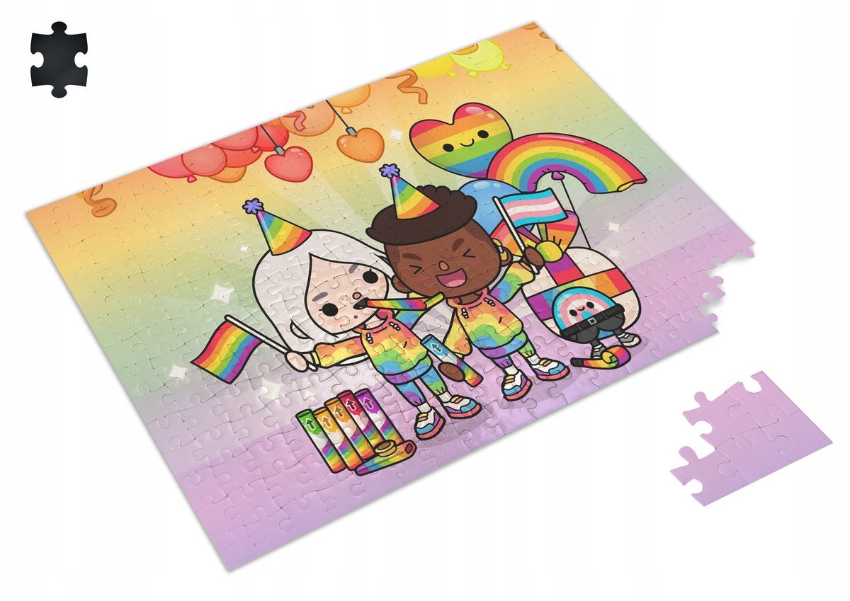 Puzzle TOCA BOCA LIFE WORLD A3 252 el z Nadrukiem + IMIĘ Pudełko 30