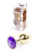 Biżuteria erotyczna - Plug-Jewellery Gold PLUG- Purple - miniaturka - grafika 1