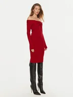 Sukienki - Guess Sukienka koktajlowa Milana W4BK26 Z2V42 Czerwony Slim Fit - miniaturka - grafika 1