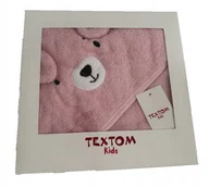 Okrycia kąpielowe dla dzieci - RĘCZNIK Z KAPTUREM PONCZO BAWEŁNIANE DLA DZIEWCZYNKI NA BASEN PLAŻE PREMIUM - miniaturka - grafika 1