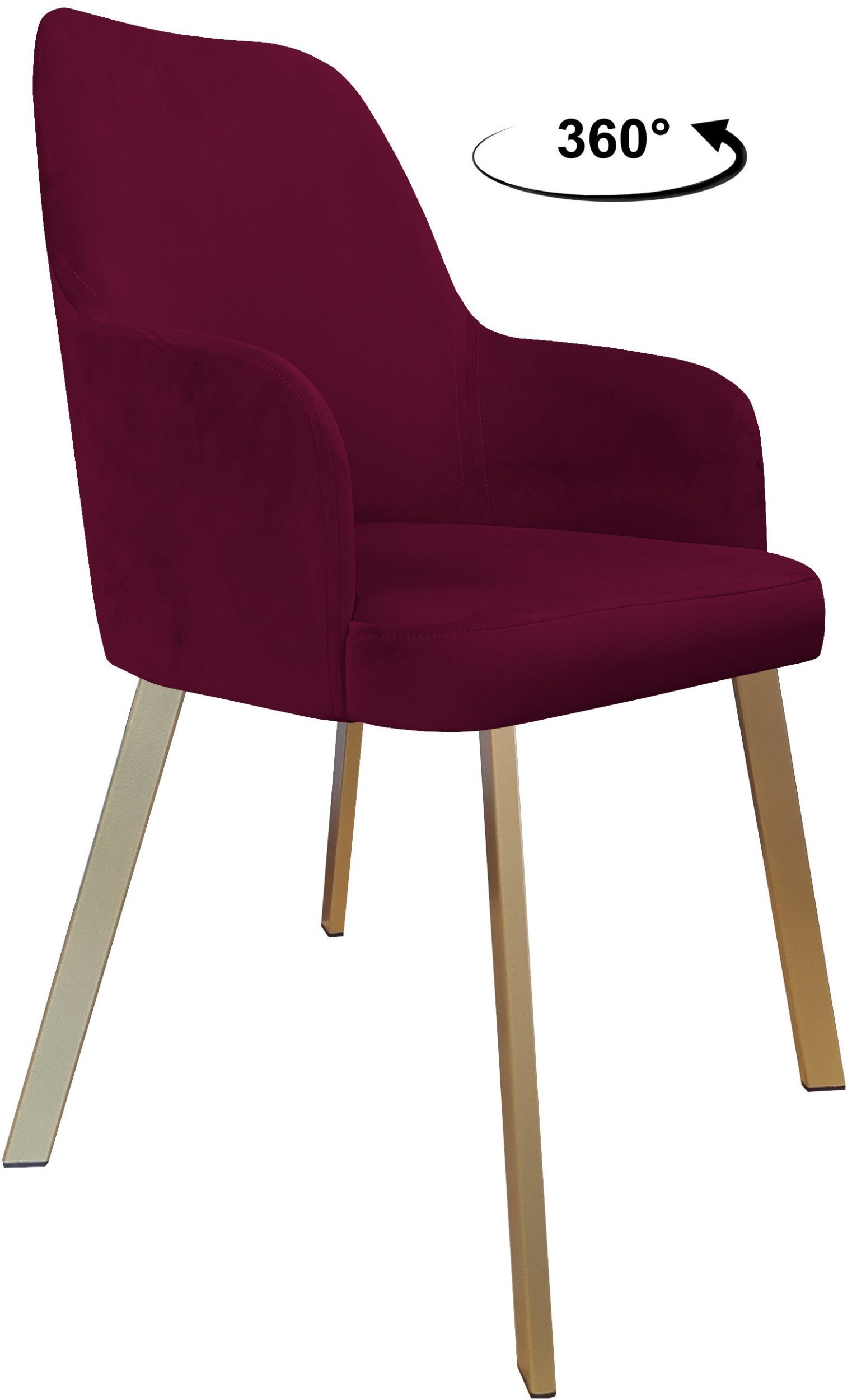 Krzesło obrotowe WESTA noga Profil złota MG02