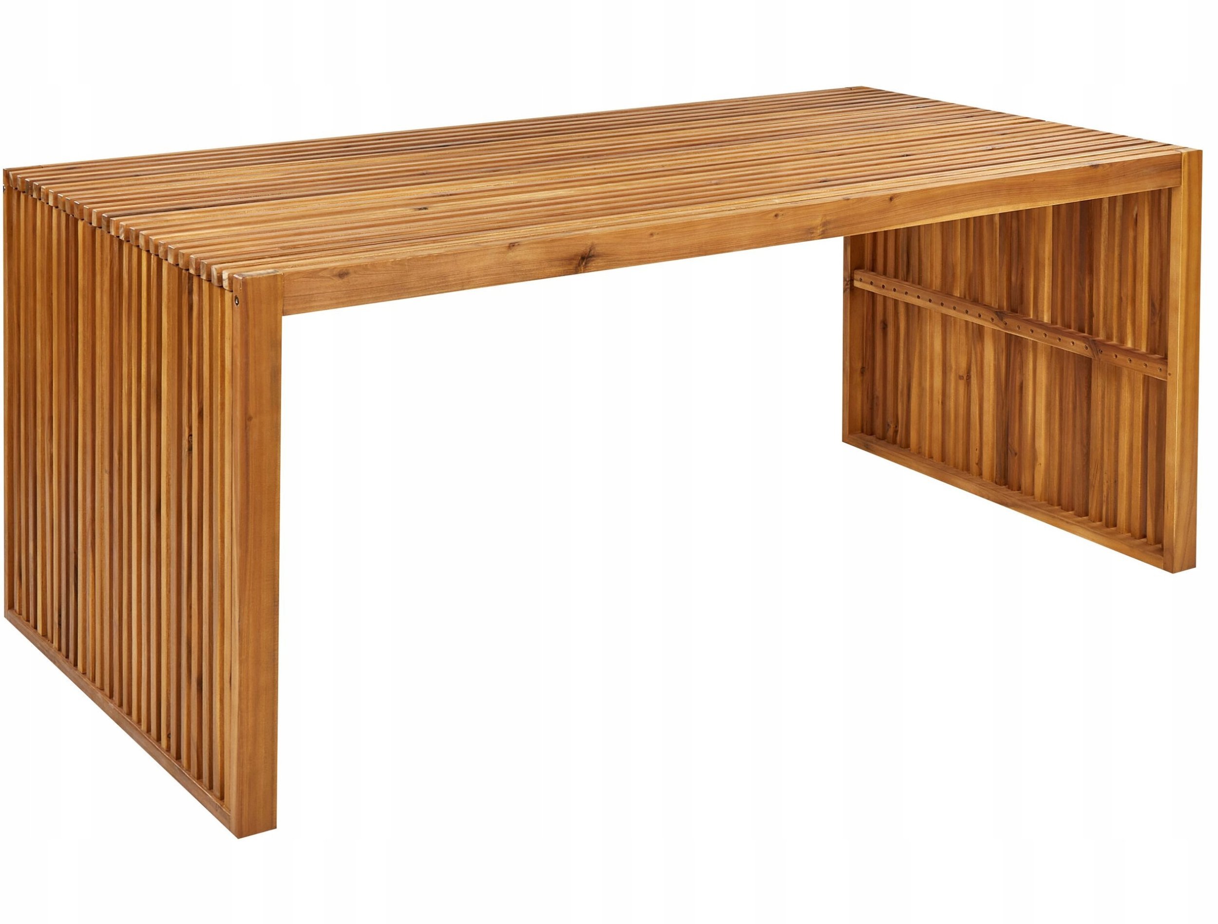 Beliani Stół ogrodowy akacjowy 180 x 90 cm jasne drewno SULZANO