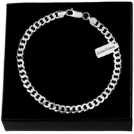 Bransolety męskie - Bransoleta Srebrna Męska Pancerka 21Cm/7Mm +Gratis - miniaturka - grafika 1