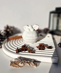 Bombka "Merry Christmas " silver - Bombki - miniaturka - grafika 1