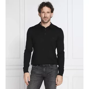 BOSS Wełniane polo | Regular Fit - Koszule męskie - miniaturka - grafika 1