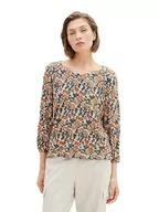 Koszulki i topy damskie - TOM TAILOR T-shirt damski, 32369 - Small Grey Tie Dye Floral, XL - miniaturka - grafika 1