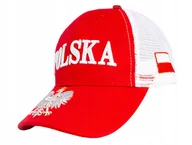 Czapki i chusty sportowe męskie - CZAPKA BEJSBOLÓWKA TRUCKER DLA KIBICA HAFT Godło Polski Flaga Polska - miniaturka - grafika 1