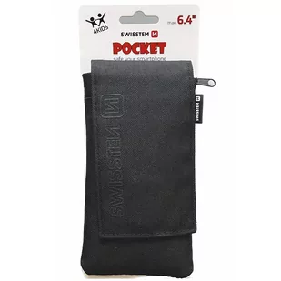 SWISSTEN Czarne Etui saszetka na telefon 6,4” POCKET - Torby fotograficzne i futerały - miniaturka - grafika 1