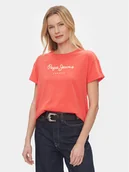 Koszulki i topy damskie - Pepe Jeans T-Shirt Helga PL505761 Czerwony Regular Fit - miniaturka - grafika 1