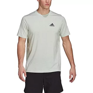 Koszulki męskie - adidas Męski t-shirt M Fr T, zielony/biały, S, zielony i biały, S - grafika 1