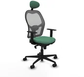 Fotele i krzesła biurowe - Krzesło Biurowe z Zagłówkiem Jorquera Piqueras y Crespo 1D036N1 Szmaragdowa Zieleń - miniaturka - grafika 1
