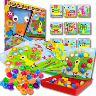 UKLADANKA Z GUZIKÓW - MOZAIKA 1 - Zabawki kreatywne - miniaturka - grafika 1