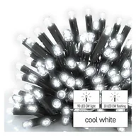 Oświetlenie świąteczne - Oświetlenie łączone Profi - łańcuch 100 LED 10m, zimna biel+zimna biel miga, czarny - miniaturka - grafika 1