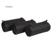 Piórniki - Pajacyk Piórnik jednokomorowy okrągły czarny - miniaturka - grafika 1