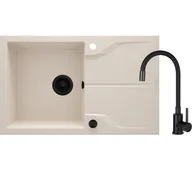 Zlewozmywaki z baterią - DEANTE ZQNN5113 Zlewozmywak granitowy z baterią 1-komorowy z ociekaczem - miniaturka - grafika 1