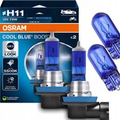 Żarówki samochodowe - ŻARÓWKI OSRAM H11 COOL BLUE BOOST 5500K 80W BIAŁE ŚWIATŁO + W5W WHITE EFFECT - miniaturka - grafika 1
