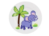 Miseczki i talerzyki dla dzieci - Talerz deserowy 21 cm Lubiana - Roma 5137A "Słoń" - miniaturka - grafika 1