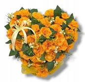 Sztuczne kwiaty - DUŻE SERCE XL STROIK NA CMENTARZ GRÓB NAGROBNA KOMPOZYCJA KWIATOWA - miniaturka - grafika 1