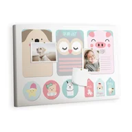 Tablice i flipcharty - Kolorowy Organizer - Tablica Korkowa z Pinezkami - Szczęśliwe zwierzątka 60x40 cm - miniaturka - grafika 1