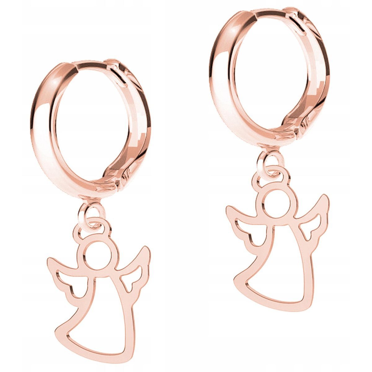 Kolczyki Pozłacane z Aniołkami Anioły Aniołki Angel Chłopiec SREBRO 925