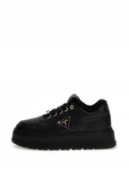 Sneakersy damskie - Sneakersy damskie Guess Flftrr ELE12 Black 40, Czarny - miniaturka - grafika 1