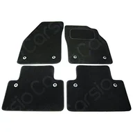 Dywaniki samochodowe - Carsio CARP-CUT-1327-(39x8) dopasowane czarne dywaniki samochodowe do S40 V40 2004-2012 - 4-częściowy zestaw z 8 klipsami - miniaturka - grafika 1