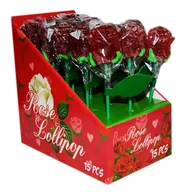 Gumy do żucia, lizaki, dropsy - Lizaki Róże Rose Lollipop Żelki15szt x 38g - miniaturka - grafika 1