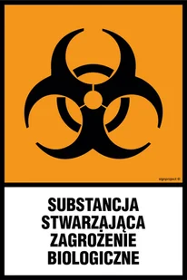 LB009 SUBSTANCJA STWARZAJĄCA ZAGROŻENIE BIOLOGICZNE, FN - FOLIA SAMOPRZYLEPNA; (350X525MM) - Systemy ekspozycyjne i znaki informacyjne - miniaturka - grafika 1