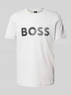 Koszulki męskie - T-shirt z nadrukiem z logo - miniaturka - grafika 1