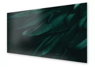 Dekoracje domu - Panel kuchenny HOMEPRINT Ciemnozielone pióra 140x70 cm - miniaturka - grafika 1