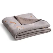 Koce i narzuty dla dzieci - BabyMatex Kocyk dziecięcy 80x100 Rainbow szary biały jednorożce bawełniany - miniaturka - grafika 1